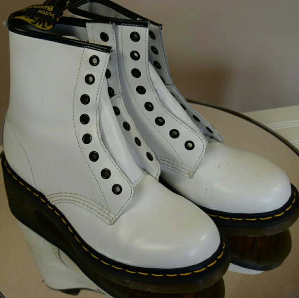 Badass Doc Martin's white boot
